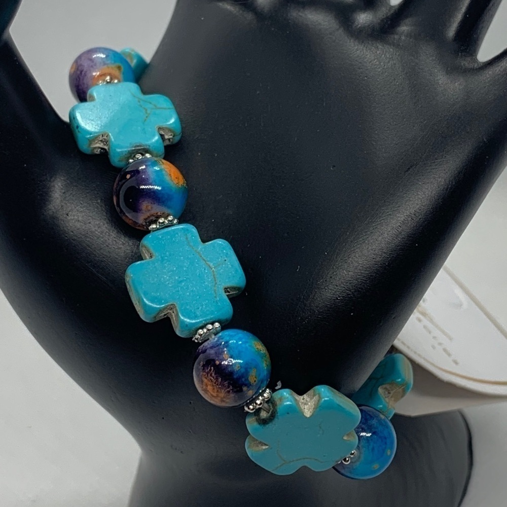 Superstar accessories multicolored beaded bracelet